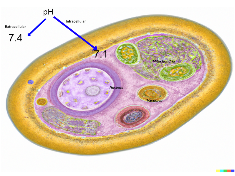 cellpH2 Acidification of the cytoplasm
